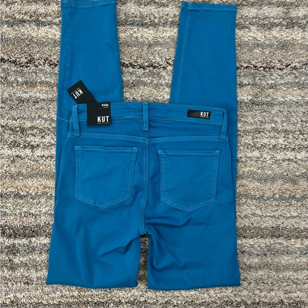 KUT From The Kloth Diana Skinny Jeans Sz 0 NWT | KUT Blue Diana Skinny Jeans - - Picture 9 of 14